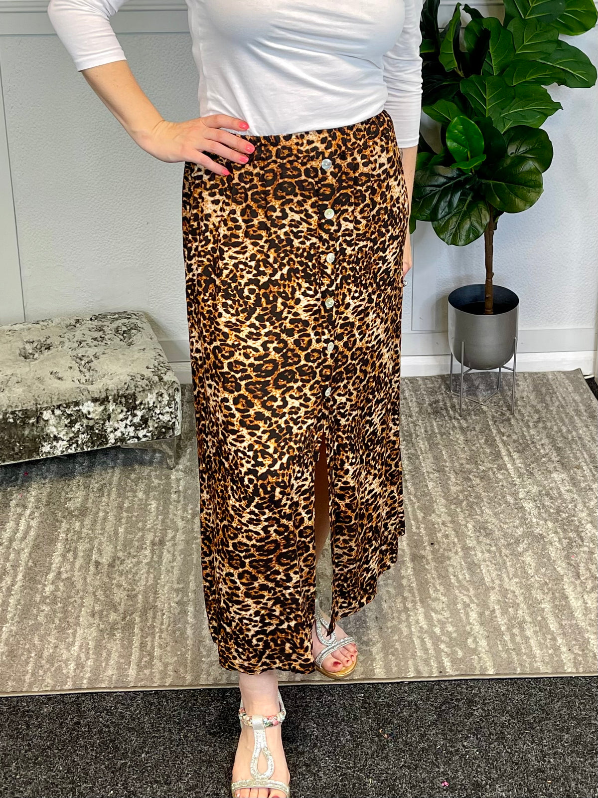 Dane Leopard Skirt