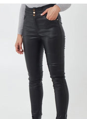 Coated High Rise Jeans