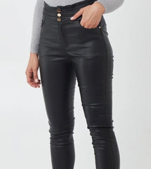 Coated High Rise Jeans