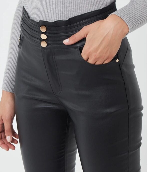 Coated High Rise Jeans