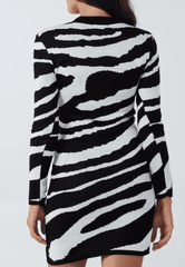 Lian Zebra print Bodycon Dress