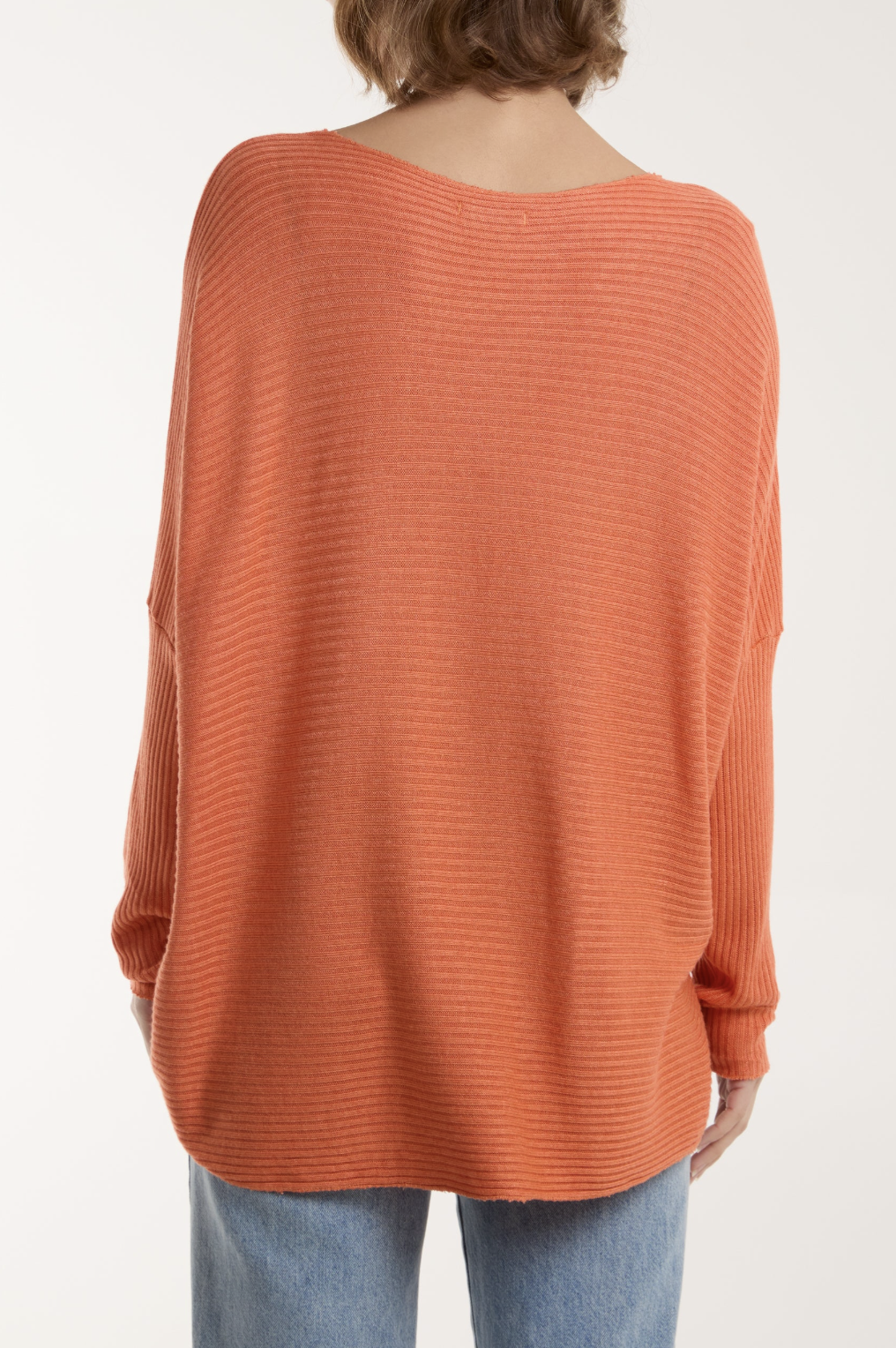 Ribbed Wool Blend Floral Jumper